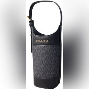 MICHAEL Michael Kors Black and Gray Wine Bottle Holder Giftables Bag